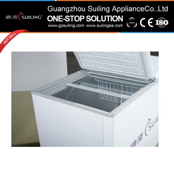 Solid door two deep freezer cabinets gas freezer BCD-196