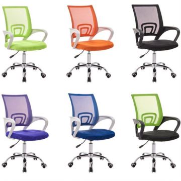 Comfortable Mesh Office Reception Chair Wheels Swivel for Adults