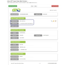 Tartaric acid - India Customs data.