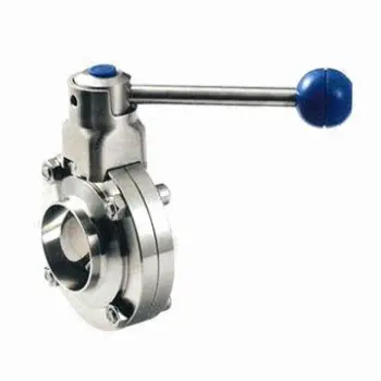 Sanitary butterfly valve, made of SS304 and SS316L