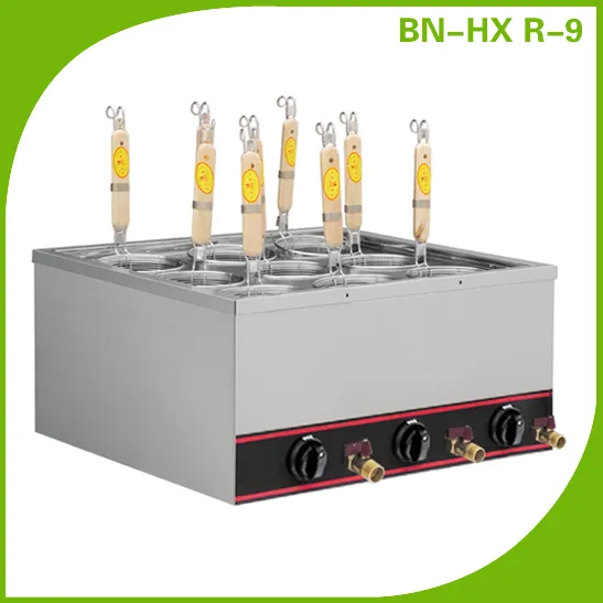 Hot Sale Commercial Gas Pasta Cooker UK With 9 Basket BN-HX.R-9