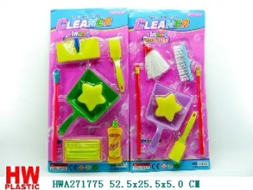 Cleaning play set toy,2 asst
