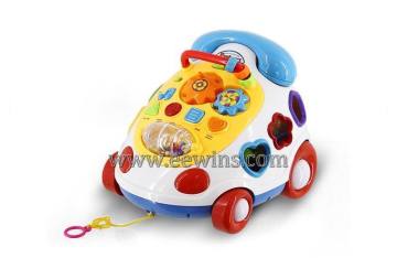Educational toys musical phone car with blocks