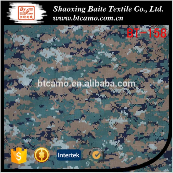 China supplier Teflon Anti-infrared cotton nylon digital printing camouflage fabric BT-158