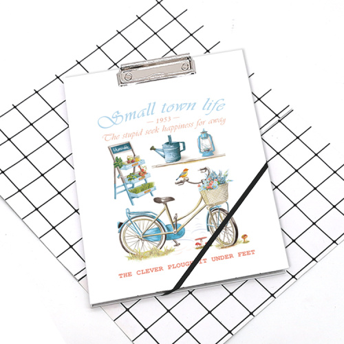 Custom Notebook Printing Small town life style A4 clipboard with notebook Supplier