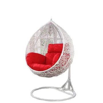 Round Egg-Shaped Rattan Wicker Hanging Swing Chair