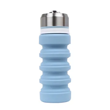 350ML Foldable Food Grade Leakproof Silicone Sports Drinking Bottle | Outdoor Reusable Silicone Water Bottles