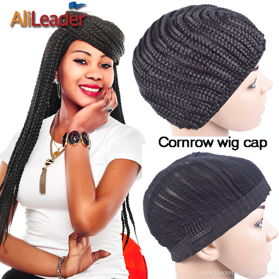 Black Box Braided Cornrow Wig Caps With Combs