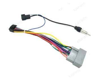 24 Pin Car Wiring Harness Cable Connector with Antenna for Honda Android Player