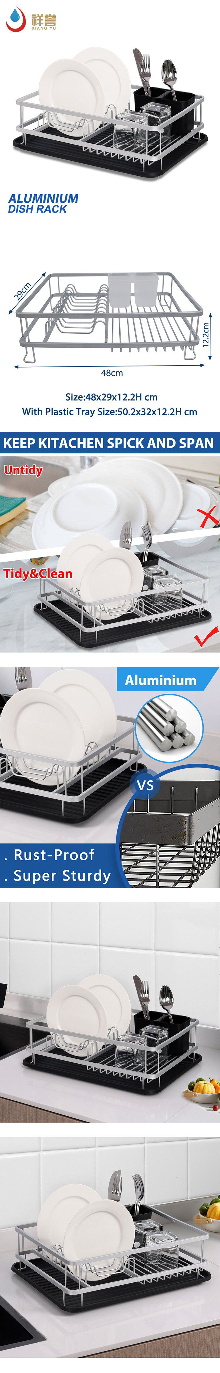 Aluminum dish rack