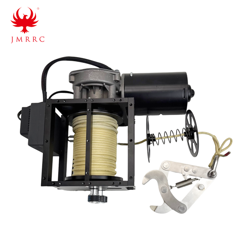 JMRRC DW50 Automatic Drone Winch System with 50kg Load Capacity 30m Rope Length Quick Release Drones Accessories for UAV