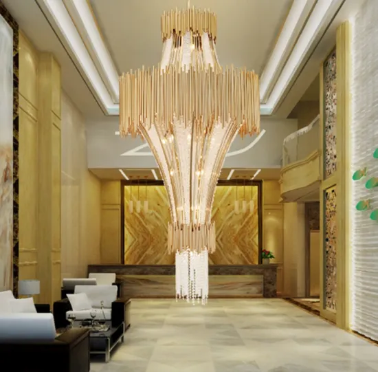 Custom crystal chandelier for reception area