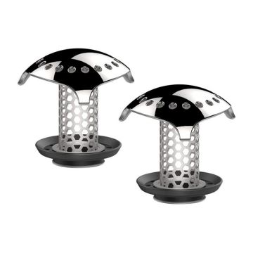 2-Pack Small Size Stainless Steel Hair Catcher Sink Stopper