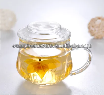 pyrex glass teapot with infuser/coffee tea set/blooming tea pot