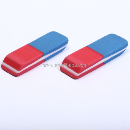 Blue and red double tip eraser for ink&pencil