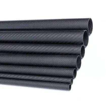 3k twill woven matte hollow carbon fiber tube