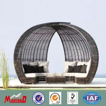 Patio furniture garden wicker rattan sofa bed tent