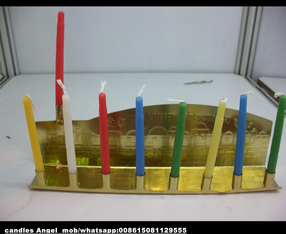 Jualan Bekalan Cina Ungu Chanukah Lilin Berwarna