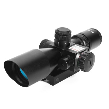 LUGER 2.5-10X40 Illuminated Hunting Scope with Red/Green Dot and Cross Laser