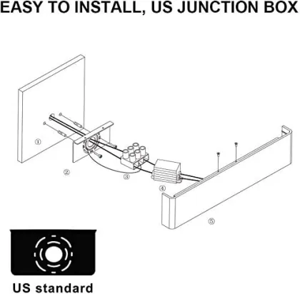 Modern Simple Chinese Style LED Wall Lamp - Matte Black Art Deco Bedroom Lamp