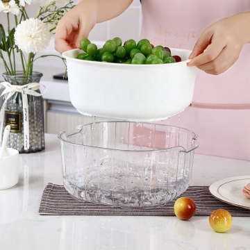 Rack de vidanges d'eau de fruits pour animaux de compagnie multifonction - correspond à tous les éviers, panier de drainage en plastique propre facile pour les éviers doubles