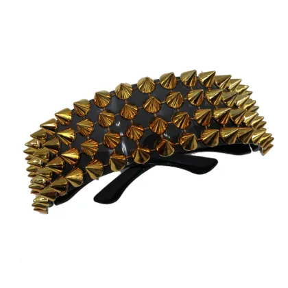 Punk Raven Gold Spike Sunglasses - Gothic Luxury Bling Goth Crystal Shades