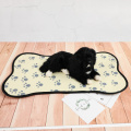 Tapis de porte de nourriture pour animaux de compagnie imprimés en microfibre