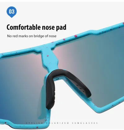 Hot Sale Custom Logo Brand Running Glasses UV400 Sports Sunglasses