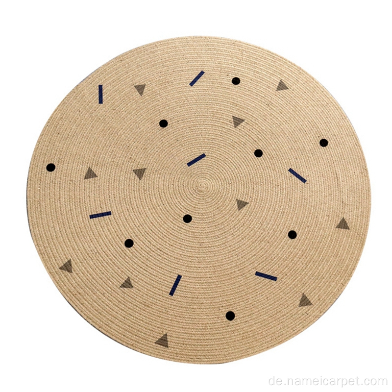 Umweltfreundliche Jute Round Baby Kinder Kinderspiel Mate spielen