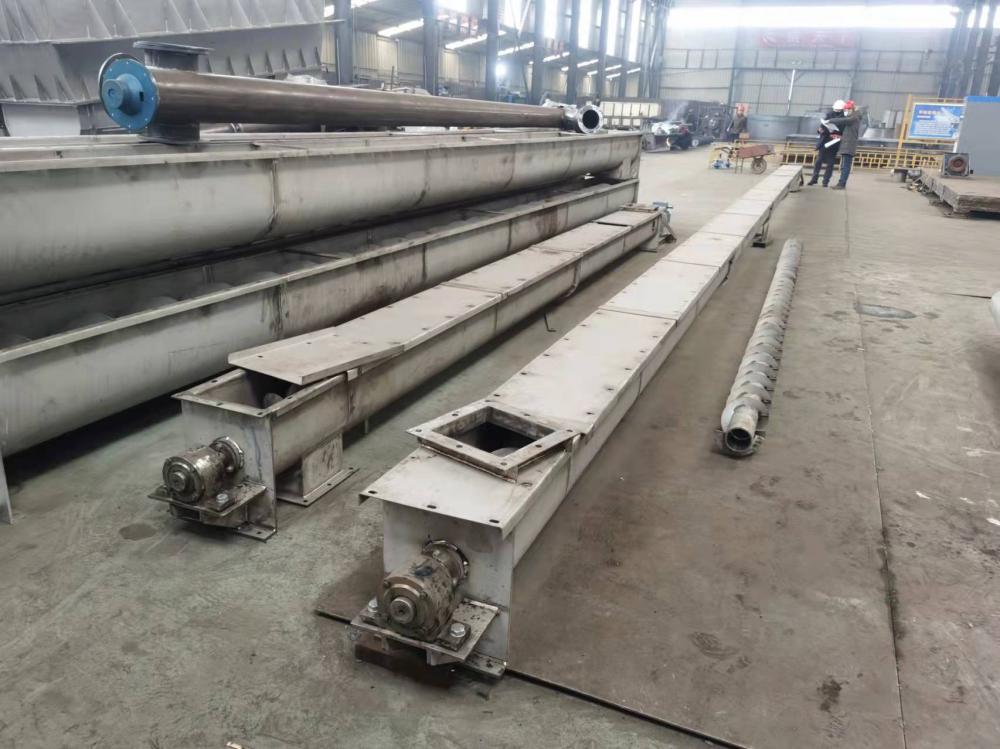 Stainless steel small sludge shaftless screw conveyor