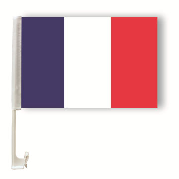 Sunshine Customized Advertising 30x45cm French National Window Flags with Clips