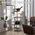 Indoor Outdoor Luxury Cat Climbing Tree Wooden Scratcher Tower Multi Tier Condo Weatherproof Activity Center Christmas