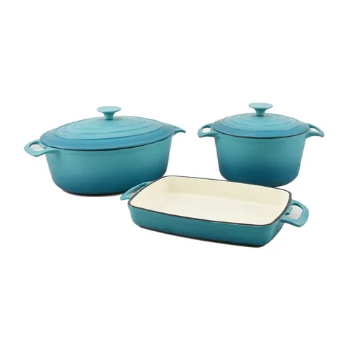 Cast-in-Color Porcelain Enamel Cast Iron Cookware