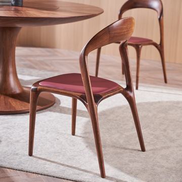 Modern Solid Wood Black Walnut Dining Chairs - North American Imports: Minimalist Design for Your Home
