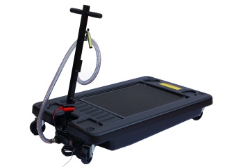 17 Gallon Low-Profile Plastic Truck Oil Drain with 12V DC Battery Electric Pump