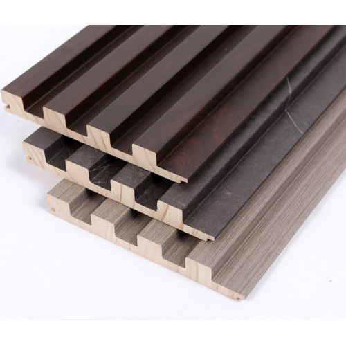 Popular waterproof wood grain fluted panel