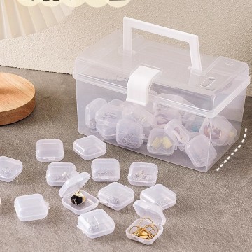 Transparent PP Plastic Earring Storage Box - Aluminum Factory Direct