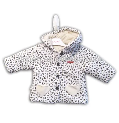 Lovely Design Children Girls Jacket 100% Cotton Hooded Jacket