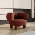 Chaise d'accent sculptural moderne avec amorti en peluche