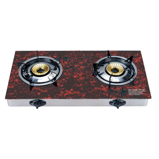 Excellent Quality Home Indoor 2 Burner Kitchen Stove Tempered Glass Top Stainless Steel Body Cooktop