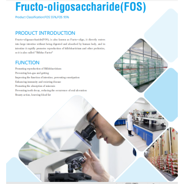 Fructooligosacárido FOS 95% Fibra prebiótica de polvo en lácteos