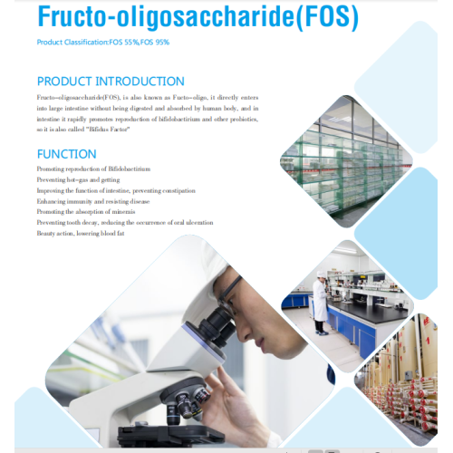 Fator bífido prebiótico FOS 95% CAS # 308066-66-2 fruto-oligose em pó com FDA