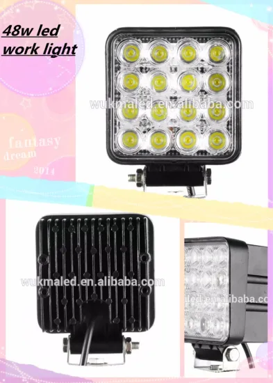 48w led work light 6000K 12v led light ip67 downlight led For offroad 4x4 accessory truck led lights 4x4 Atv Boat
