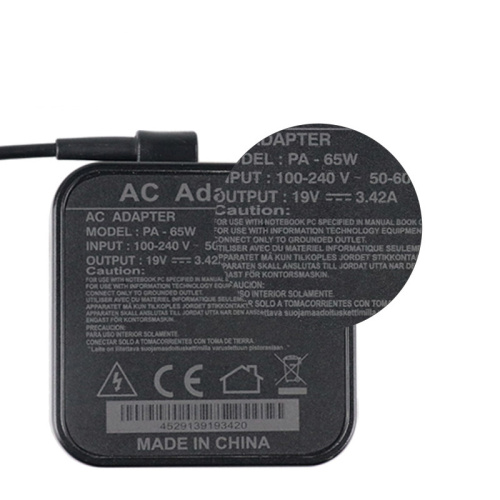 Square Laptop Power Adapter for Asus Computer 19V3.42A