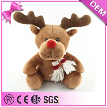 Best kid toys decoration gift custom christmas stuffed plush reindeer