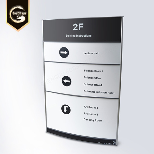 Sistema de señalización de placa modular Wayfinding Perfiles de aluminio