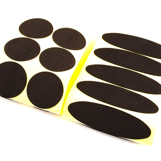Self-Adhesive Round Furniture Non-Slip Mat - Checked EVA Pad with Rubber Mesh EVA Sponge Gasket