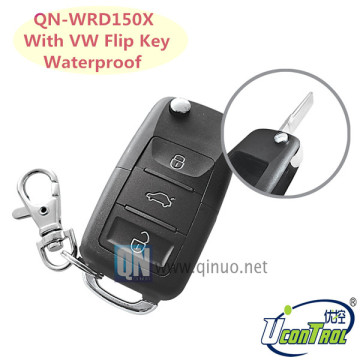 Universal Wireless Transmitter with VW Flip Key QN-WRD150 Waterproof Copy Face to Face