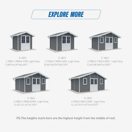 Wholesale WPC Metal Storage Sheds for Backyard Tools and Equipment