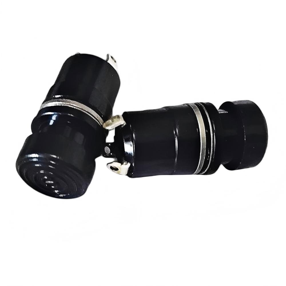 Close-up detail of the LLA2-A Aviation Switch showing its robust housing and clear actuator.